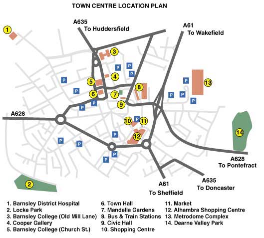Layout of Barnsley Streets